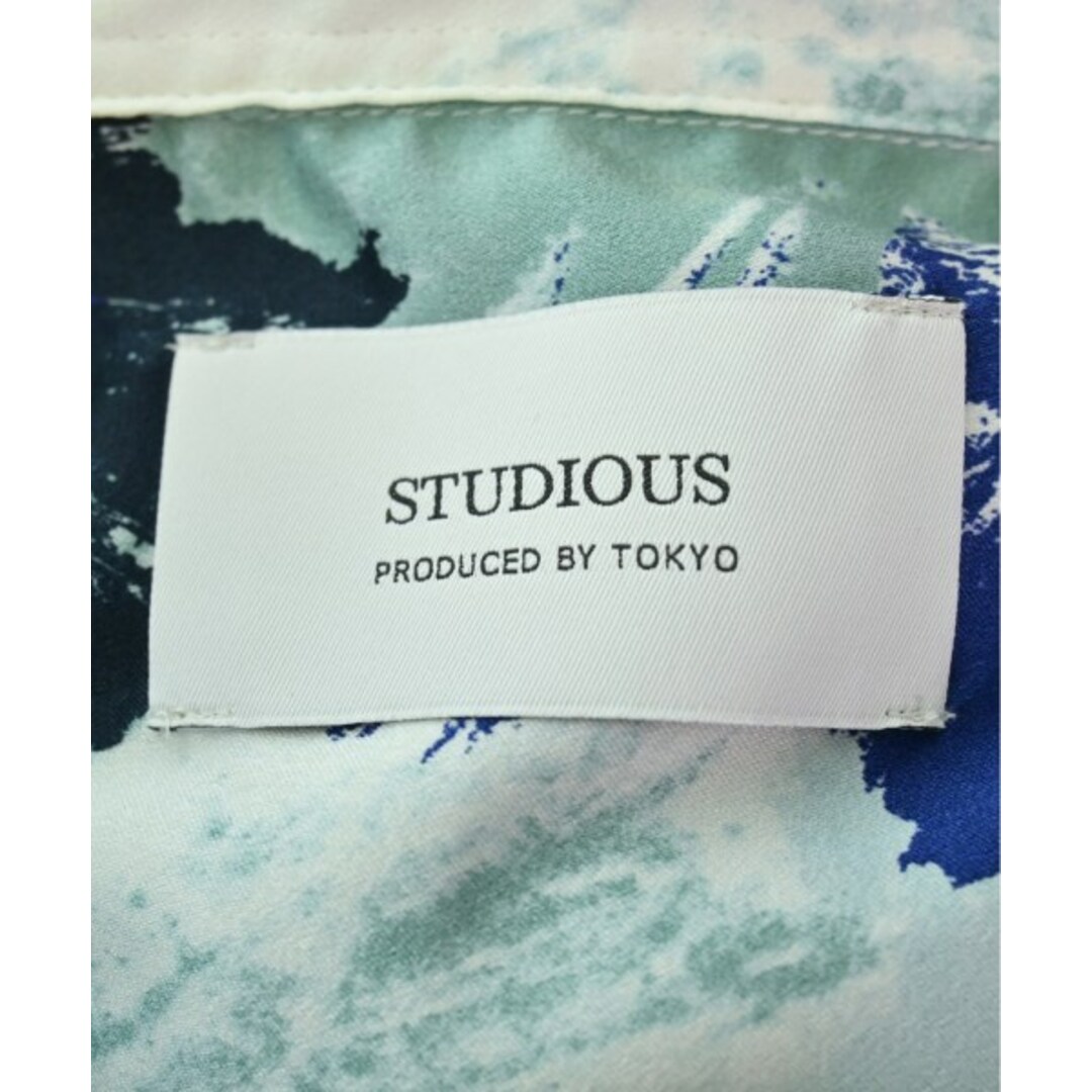 STUDIOUS(ステュディオス)のSTUDIOUS カジュアルシャツ 2(M位) 青x水色x白等(総柄) 【古着】【中古】 メンズのトップス(シャツ)の商品写真