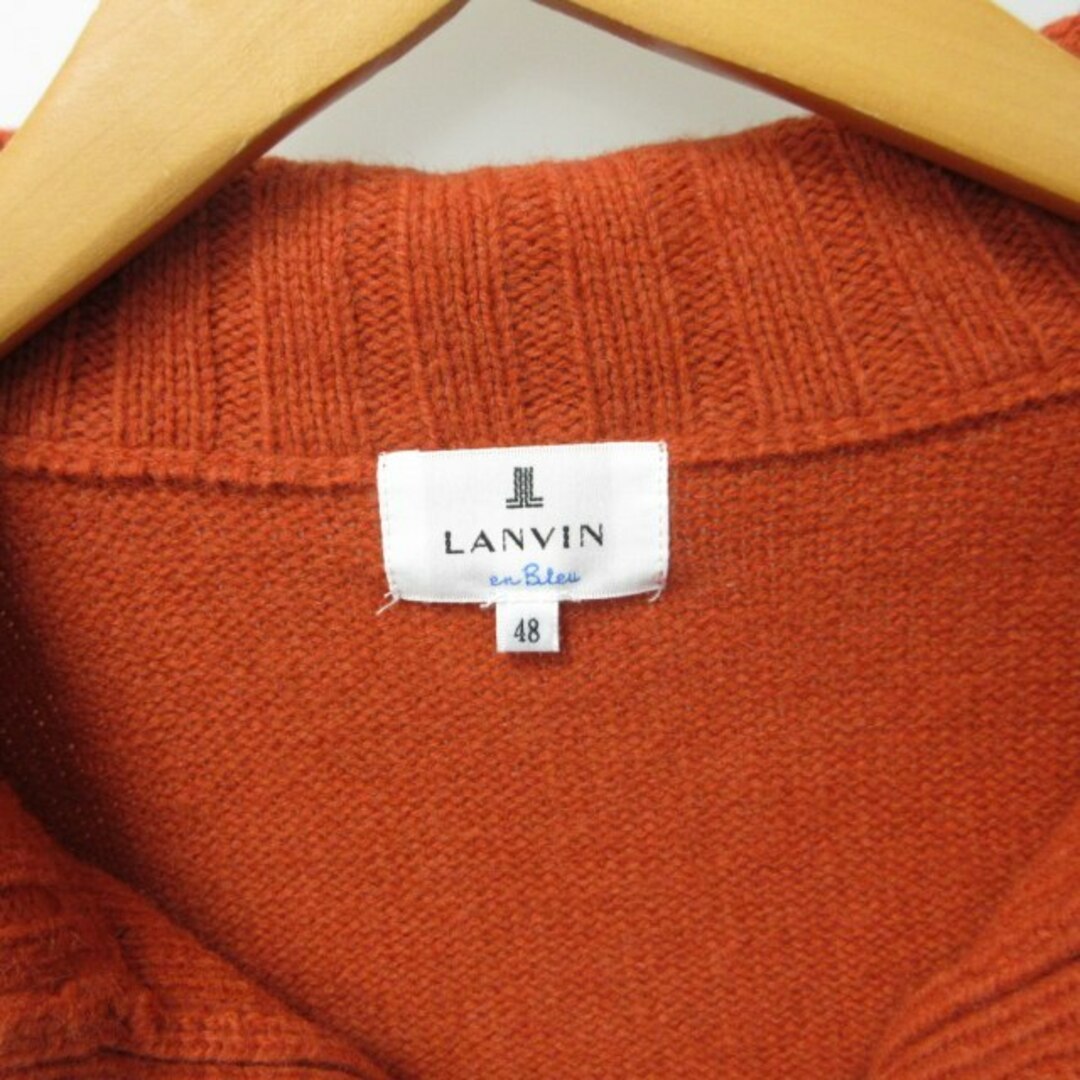 LANVIN en Bleu(ランバンオンブルー)のランバンオンブルー ケーブルニット セーター 長袖 約M ■GY09 メンズのトップス(ニット/セーター)の商品写真