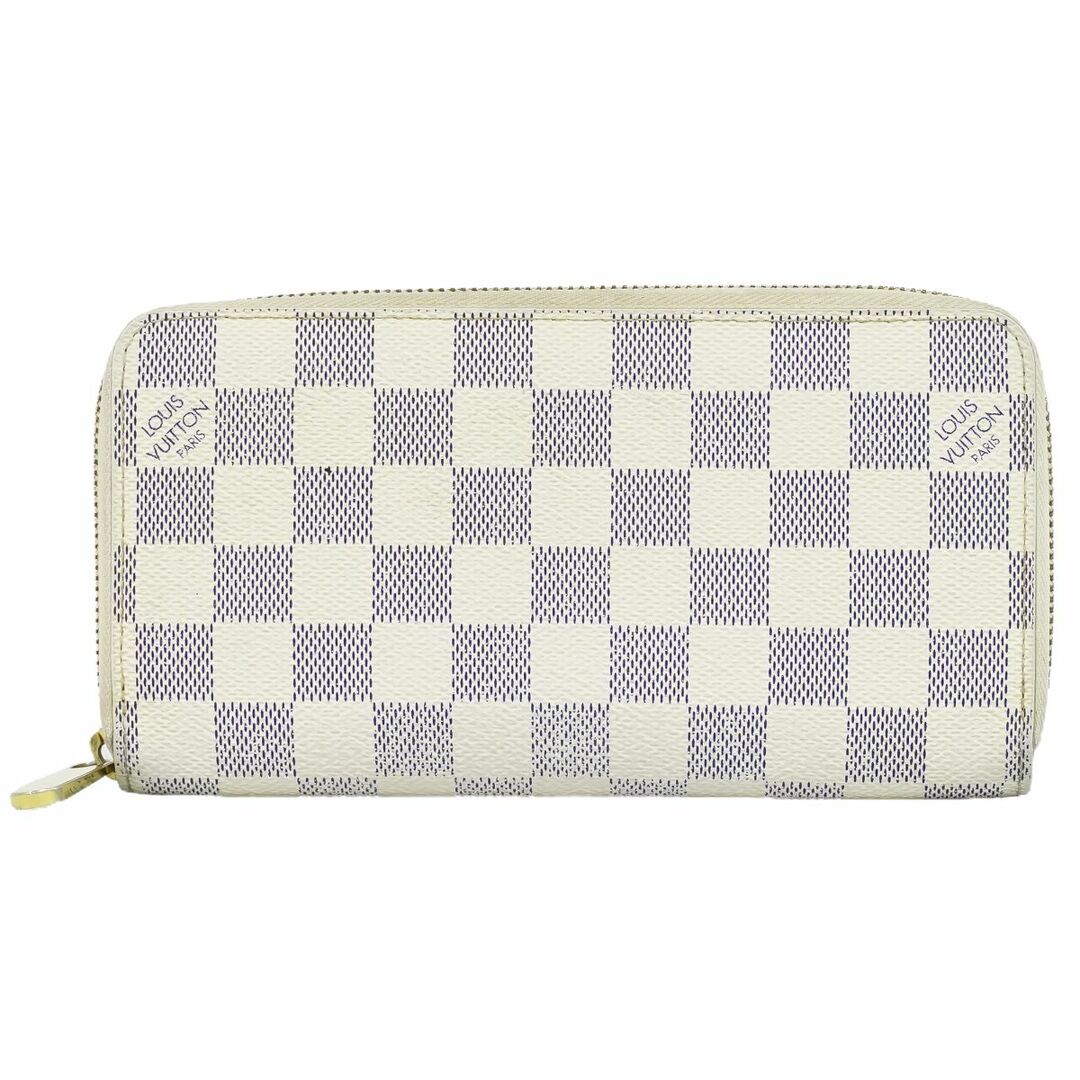 ファッション小物本物 ルイヴィトン LOUIS VUITTON LV 旧型 ジッピーウォレット ダミエ アズール ラウンドファスナー 長財布 ホワイト N60019 ビトン 財布 ウォレット