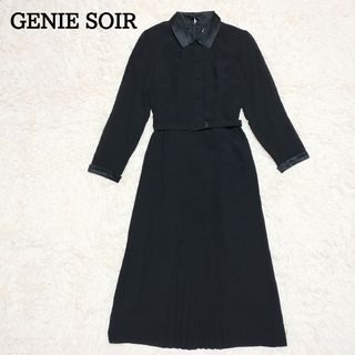 トウキョウソワール(TOKYO SOIR)のGENIE SOIR　礼服　シルク　ロングワンピース　ベルト　シースルー　11号(礼服/喪服)