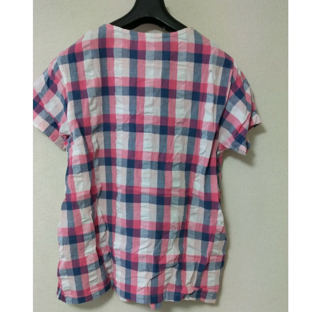 cecile(セシール)の半袖チェックパジャマ Lサイズ レディースのルームウェア/パジャマ(パジャマ)の商品写真