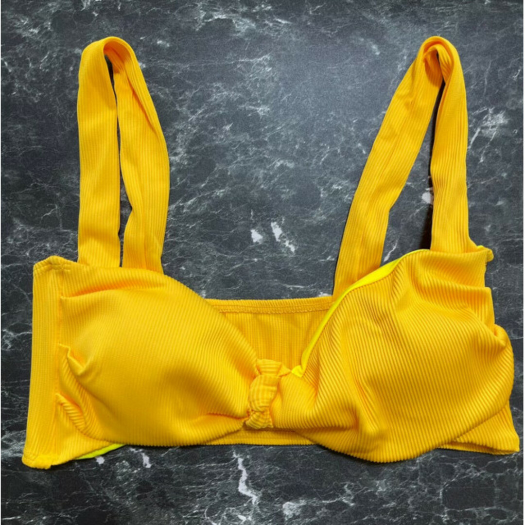 水着 レディース ビキニ セパレート 黄色 L ハイウエスト オルチャン 韓国 レディースの水着/浴衣(水着)の商品写真