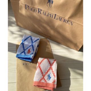 ポロラルフローレン(POLO RALPH LAUREN)のラルフローラン　2点　ハンカチ　ミニハンドタオル　高級ギフト　送料無料(ハンカチ)