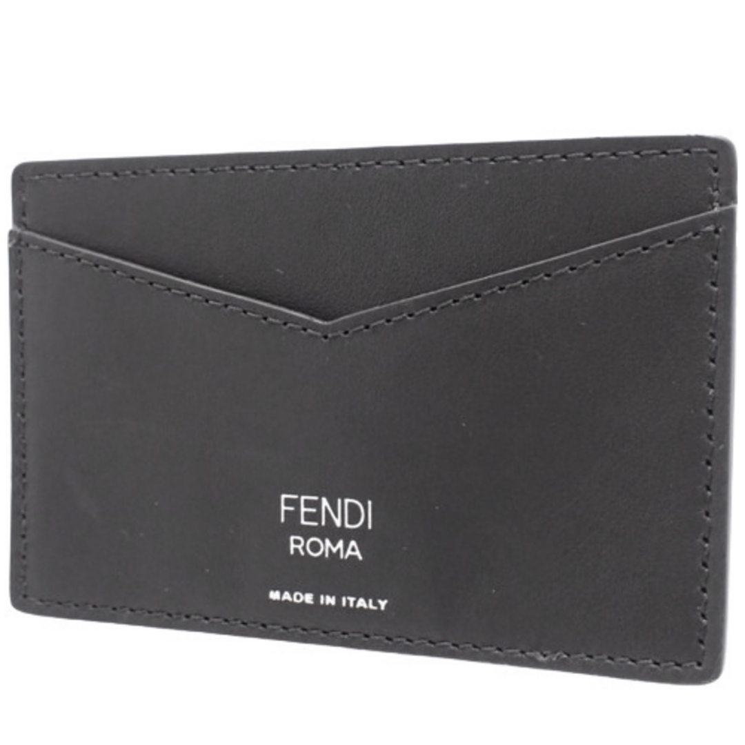 レディースFENDI(フェンディ) フラット カードケース カードケース ズッカ 定期入れ パスケース PVC レザー ダークブラウン焦げ茶 ブラック黒 7AR911 ユニセックス 40802080552【アラモード】