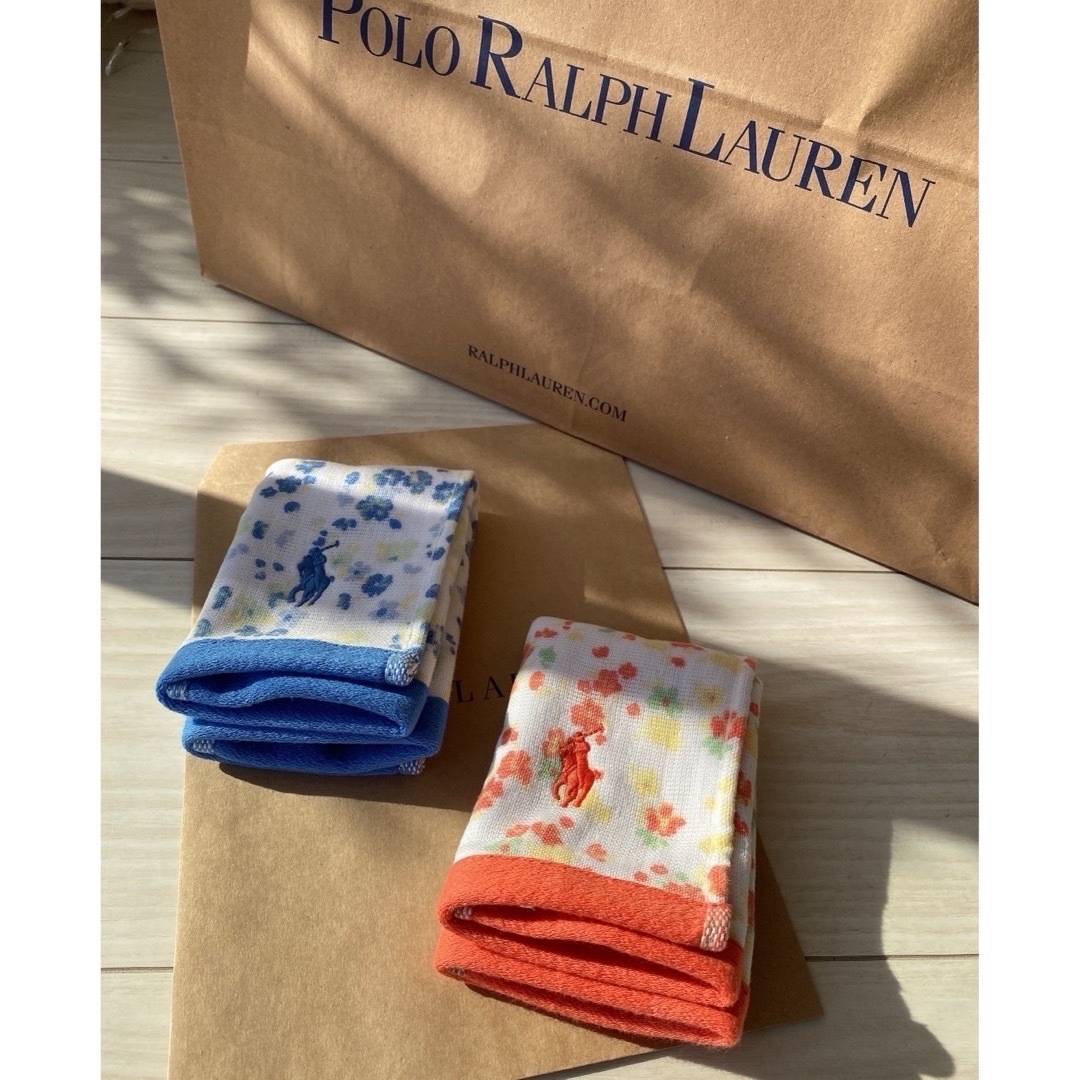 POLO RALPH LAUREN(ポロラルフローレン)のラルフローラン　2点　ハンドタオル　高級ギフト　新品　送料無料 レディースのファッション小物(ハンカチ)の商品写真