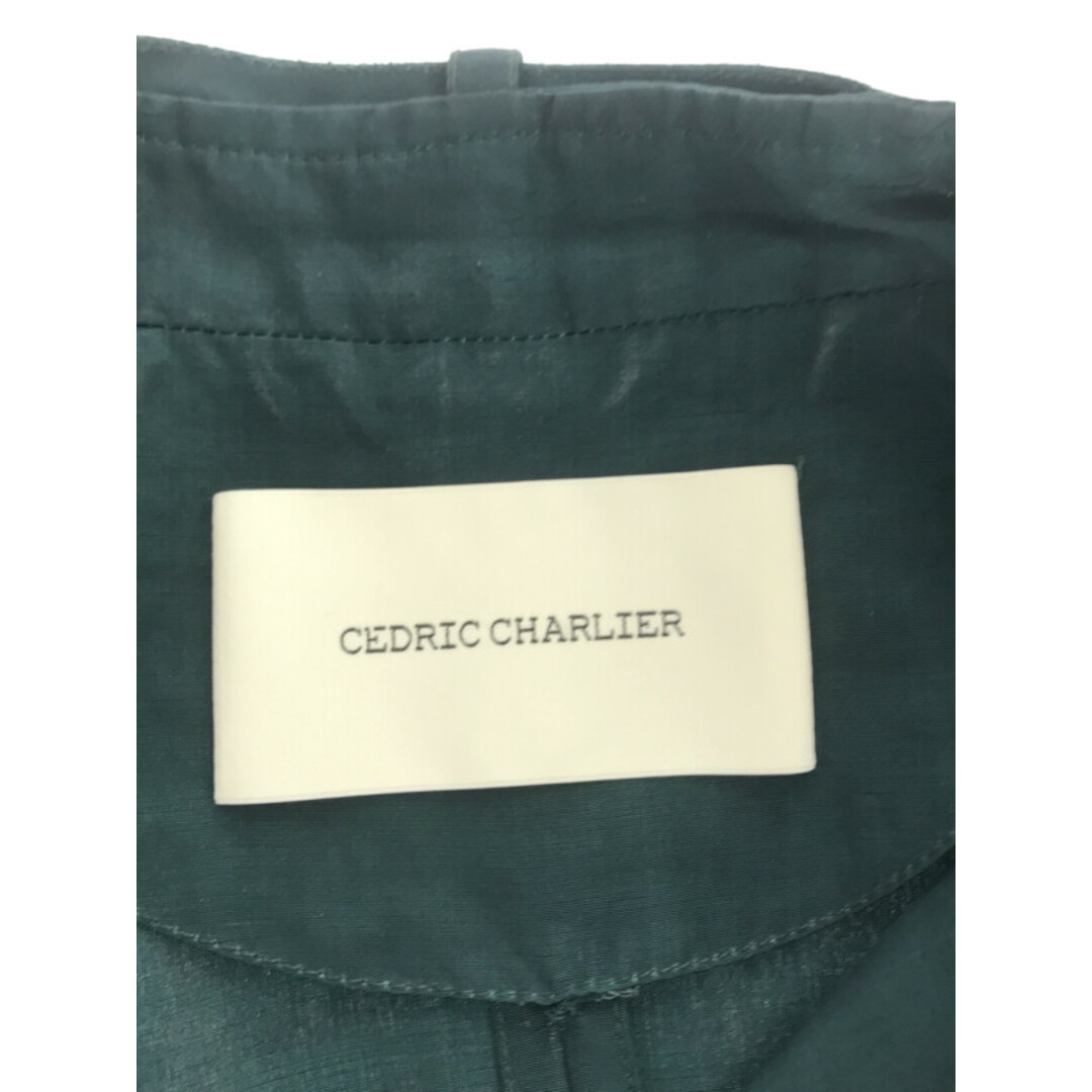 CEDRIC CHARLIER セドリック シャルリエ ジップアッププリーツスリーブレスワンピース グリーン 34 レディースのワンピース(ひざ丈ワンピース)の商品写真