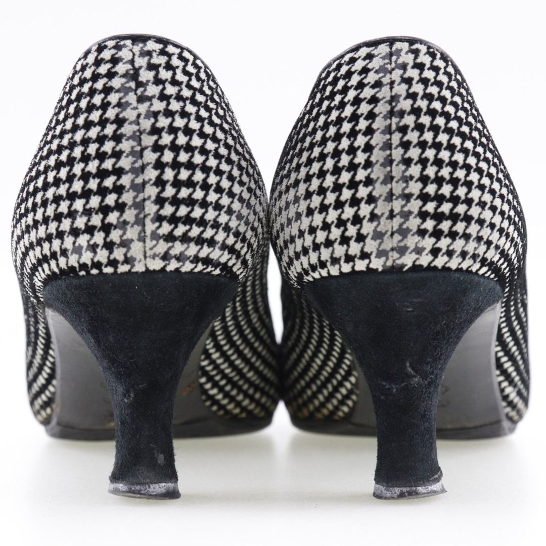 Dior(ディオール)の【Dior】クリスチャンディオール トゥバイカラー 千鳥格子 ベロア 黒/白 レディース パンプス レディースの靴/シューズ(ハイヒール/パンプス)の商品写真