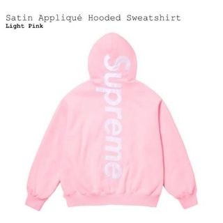 シュプリーム(Supreme)のSupreme Satin Applique Hooded Sweat Pink(パーカー)