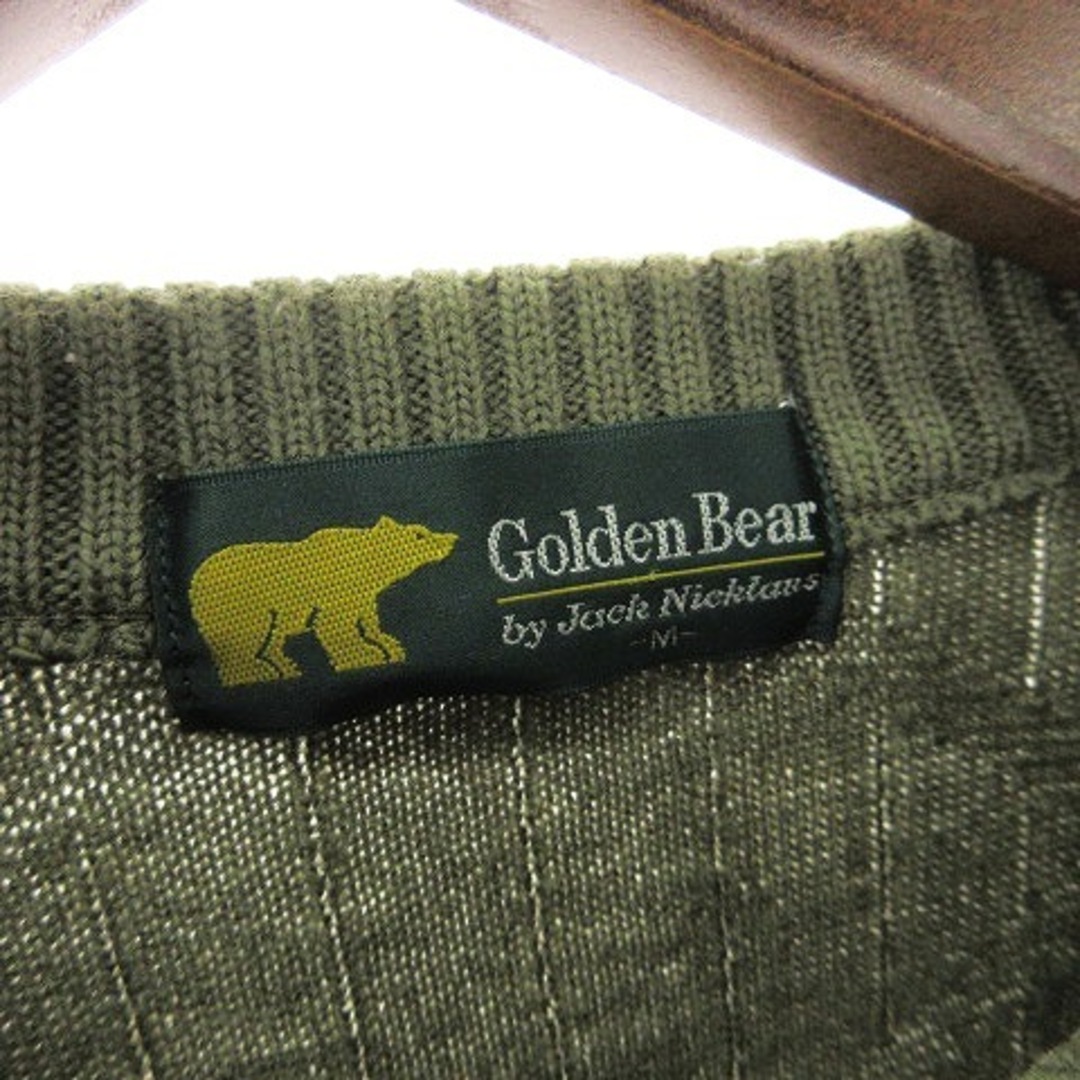 Golden Bear(ゴールデンベア)のゴールデンベア ニット セーター 長袖 ウール リブ 緑 M ■GY14 メンズのトップス(ニット/セーター)の商品写真