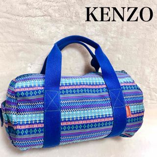 ケンゾー(KENZO)の美品 KENZO ケンゾー ミニボストン マルチカラー トートバッグ ロゴ 総柄(トートバッグ)