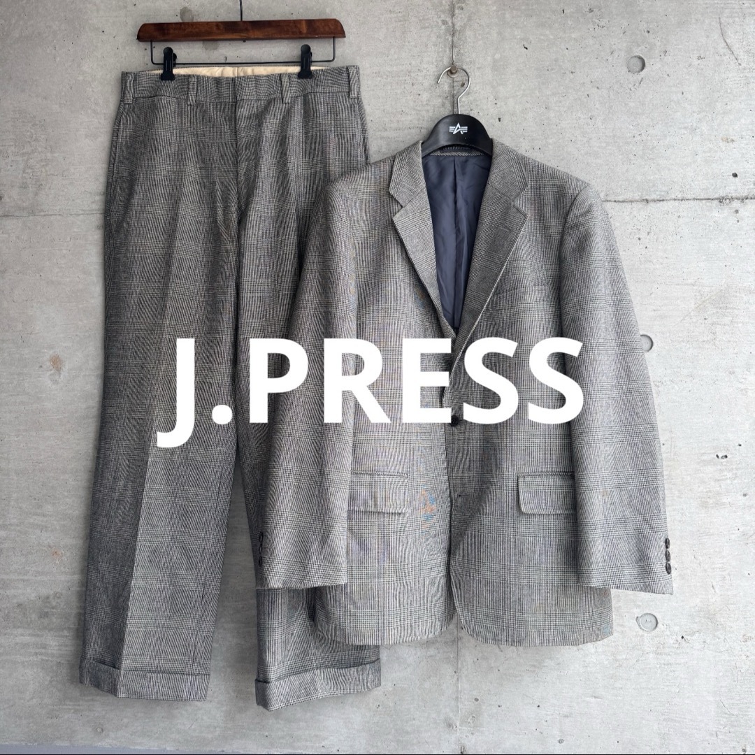 Brooks Brothers(ブルックスブラザース)のJ.PRESS チェック柄ウール ジャケット ワイドスラックスセットアップ メンズのスーツ(セットアップ)の商品写真