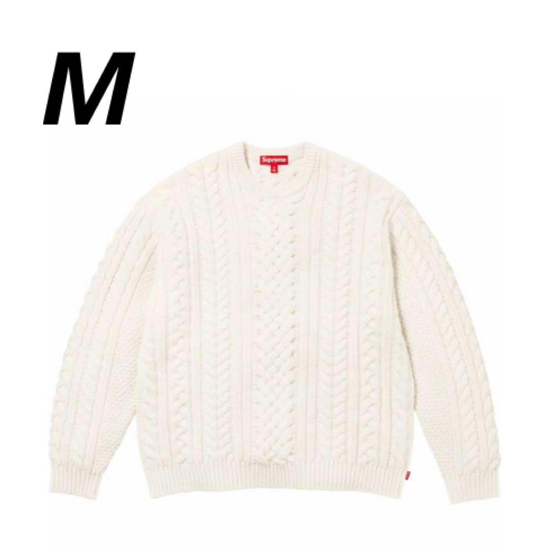 supreme applique cable knit sweater Mメンズ