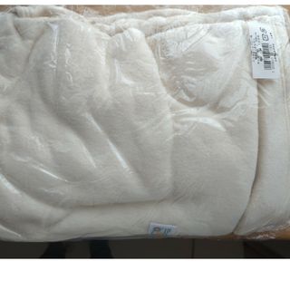 （新品未開封)エコテックス　ベビー用綿毛布（きなり)100*120　綿100%(毛布)