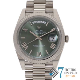 ロレックス(ROLEX)の【118740】ROLEX ロレックス  228239 デイデイト オリーブグリーンダイヤル ランダム番 WG 自動巻き ギャランティーカード 純正ボックス 腕時計 時計 WATCH メンズ 男性 男 紳士【中古】(腕時計(アナログ))