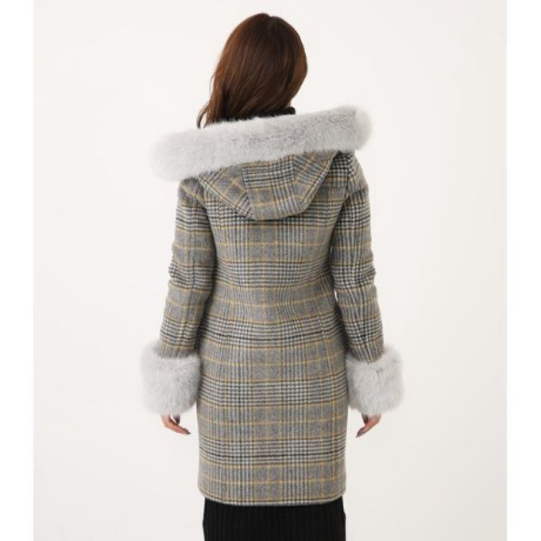 rienda(リエンダ)のFaux Fur SLV WoolダッフルCT ダッフルコート レディースのジャケット/アウター(ダッフルコート)の商品写真