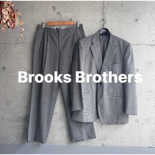 Brooks Brothers ウールチェック柄 ワイドスラックス セットアップ