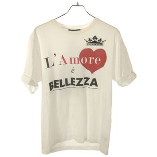 ドルチェアンドガッバーナ(DOLCE&GABBANA)のDOLCE&GABBANA ドルチェ＆ガッバーナ 18SS DGアップリケ プリントTシャツ ホワイト 44 G8HV4Z/G7NKL(Tシャツ/カットソー(半袖/袖なし))