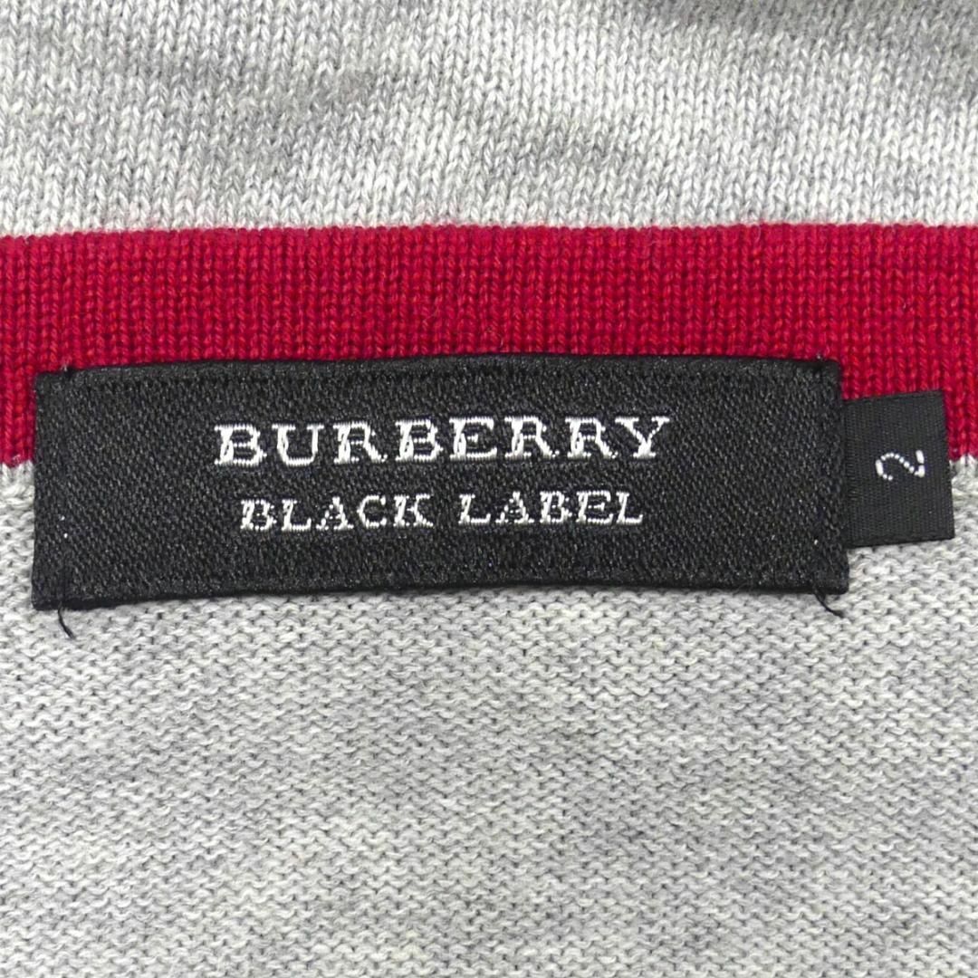 BURBERRY BLACK LABEL(バーバリーブラックレーベル)の廃盤 バーバリーブラックレーベル セーター ニット M グレー HN1998 メンズのトップス(ニット/セーター)の商品写真