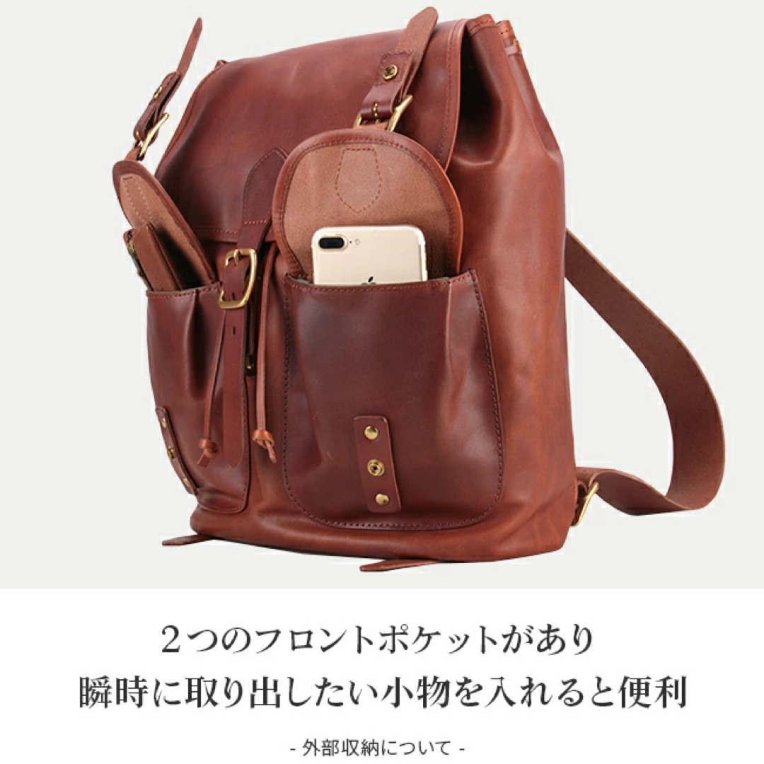 SLOW＆CO(スロウ)の新品未使用 SLOW 革リュック double oil -rucksack- メンズのバッグ(バッグパック/リュック)の商品写真