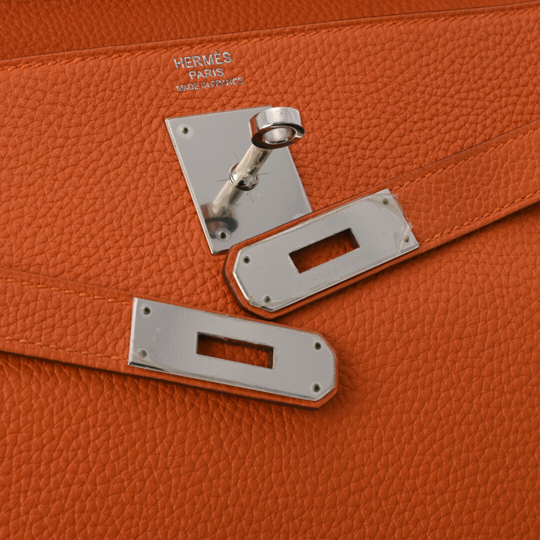 エルメス HERMES レディース ハンドバッグ オレンジ /パラジウム金具 トゴ