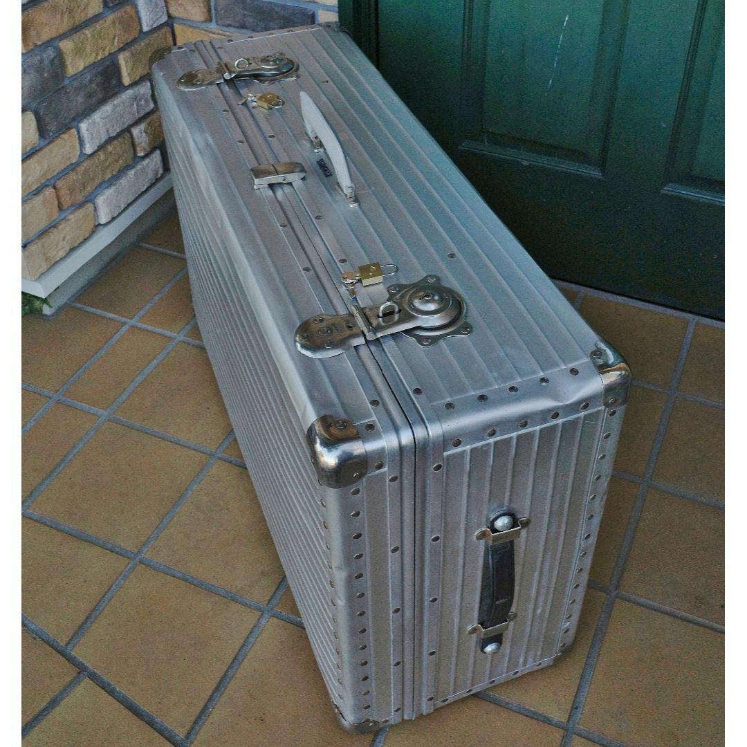 61㎏付属品Rimowa リモワ　1960’ アンチーク アルミ スーツケース【稀少・旧盤】