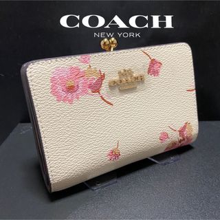 コーチ(COACH)のギフト対応　コーチ　大人可愛いフローラル　キスロック　二つ折り財布(財布)