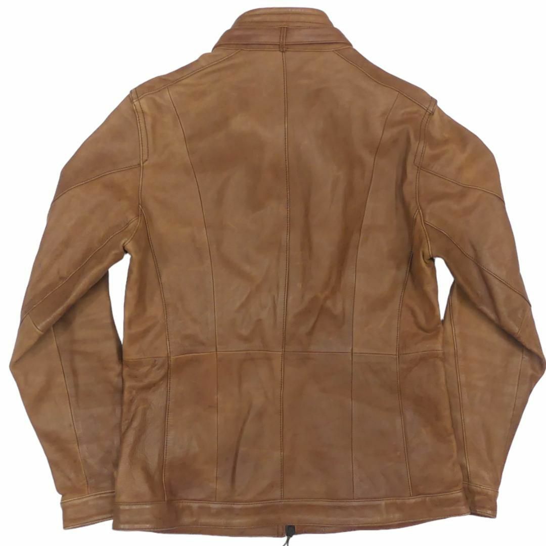 NICOLE(ニコル)のライダースジャケット 本革 シングル メンズ L 茶 ニコル TY2804 メンズのジャケット/アウター(ライダースジャケット)の商品写真