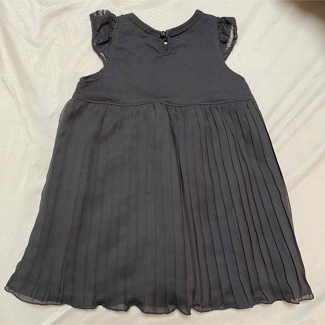 西松屋(ニシマツヤ)の喪服 礼服 ワンピース 95 黒 キッズ/ベビー/マタニティのキッズ服女の子用(90cm~)(ワンピース)の商品写真