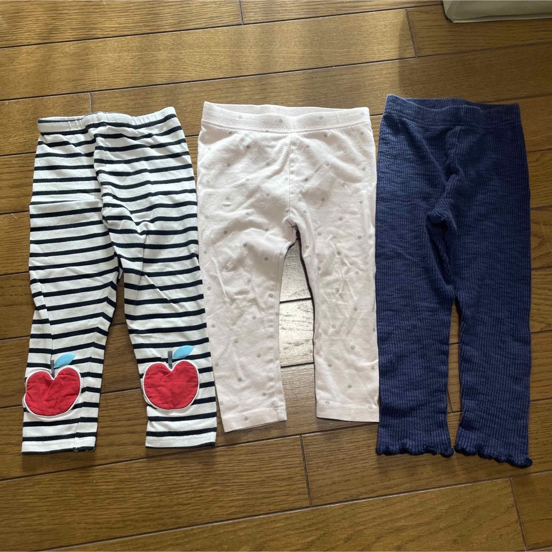 UNIQLO(ユニクロ)の冬服6点★80〜90 ロンT＆パンツセット キッズ/ベビー/マタニティのキッズ服女の子用(90cm~)(Tシャツ/カットソー)の商品写真