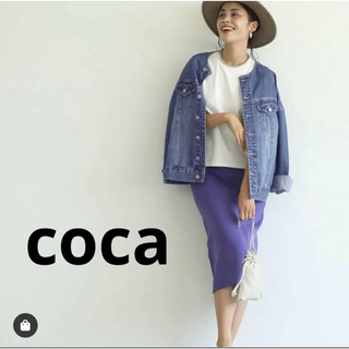 コカ(coca)のcoca ストレッチタイトスカート パープル フリーサイズ(その他)