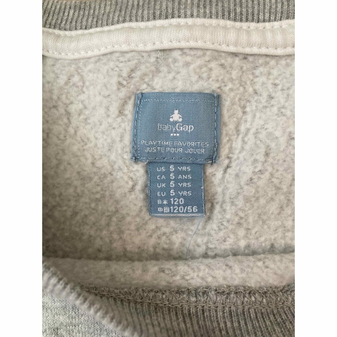 babyGAP(ベビーギャップ)のbabyGap  薄手トレーナー　110cm キッズ/ベビー/マタニティのキッズ服女の子用(90cm~)(Tシャツ/カットソー)の商品写真