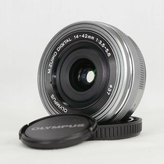 オリンパス(OLYMPUS)のオリンパス 電動パンケーキレンズ M.ZUIKO 14-42mm シルバー(レンズ(ズーム))