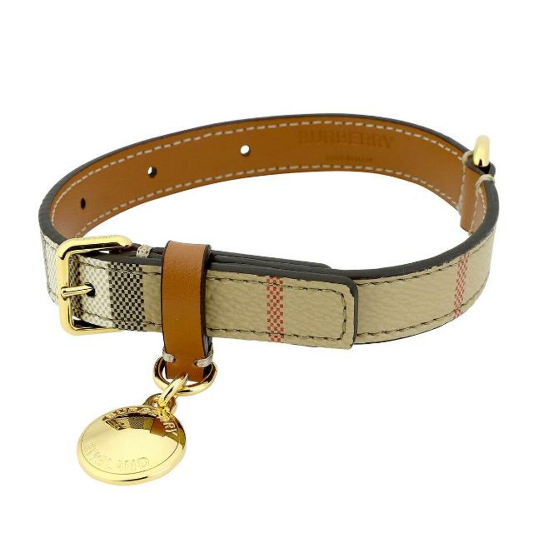 BURBERRY(バーバリー)の新品 バーバリー BURBERRY ペットグッズ DOG COLLAR ヴィントチェック/ブライアーブラウン その他のペット用品(犬)の商品写真