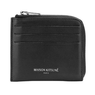 メゾンキツネ(MAISON KITSUNE')の新品 メゾン キツネ MAISON KITSUNE カードケース ブランドグッズ ブラック(名刺入れ/定期入れ)