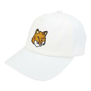 メゾンキツネ(MAISON KITSUNE')の新品 メゾン キツネ MAISON KITSUNE キャップ エンブロイダリー 6P キャップ ホワイト(キャップ)