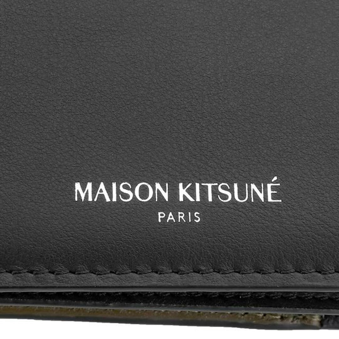 MAISON KITSUNE'(メゾンキツネ)の新品 メゾン キツネ MAISON KITSUNE 2つ折り財布 ウォレット ブラック レディースのファッション小物(財布)の商品写真