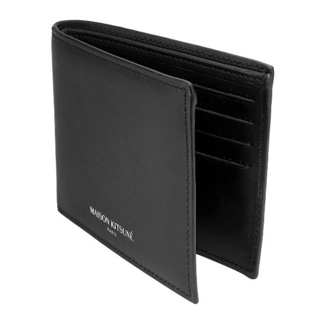 MAISON KITSUNE'(メゾンキツネ)の新品 メゾン キツネ MAISON KITSUNE 2つ折り財布 ウォレット ブラック メンズのファッション小物(折り財布)の商品写真