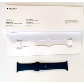 アップルウォッチ(Apple Watch)のApple Watch  Apple純正スポーツバンド　ストームブルー(その他)