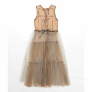 メゾンスペシャル(MAISON SPECIAL)の着1回 メゾンスペシャル 2way Tulle Dressベージュ(ロングワンピース/マキシワンピース)