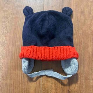 ベビーギャップ(babyGAP)のbabyGAP■耳あて付きクマ耳ニット帽■サイズ44cm(帽子)