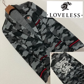 LOVELESSの良品良品■LOVELESS ラブレス■ニット カモフラ 迷彩 テーラード ジャケット