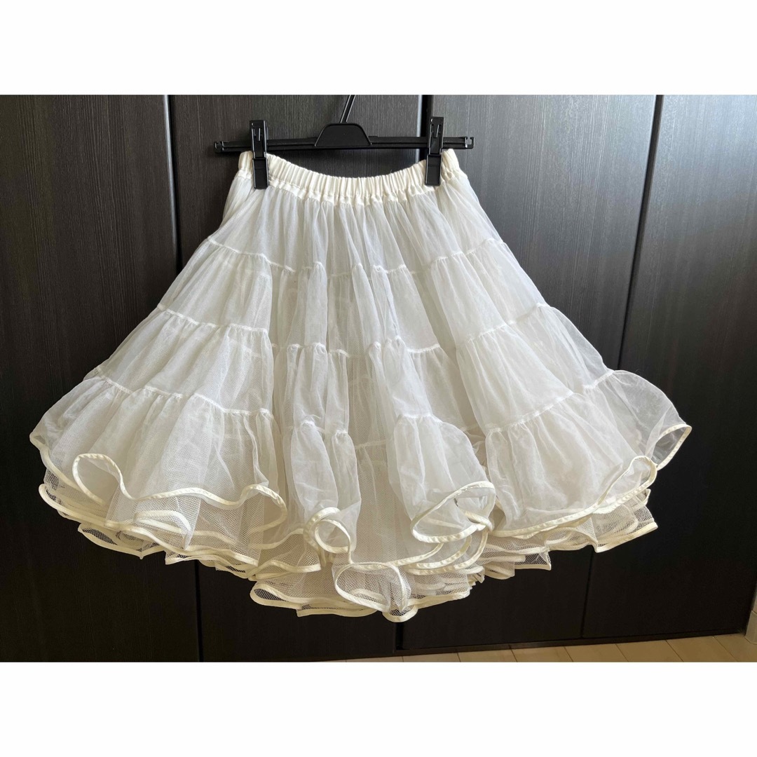 パニエ ヴィンテージ ロリィタ ホワイト アイボリー ボリューム ロココ ドレス1枚で完結できるボリュームです