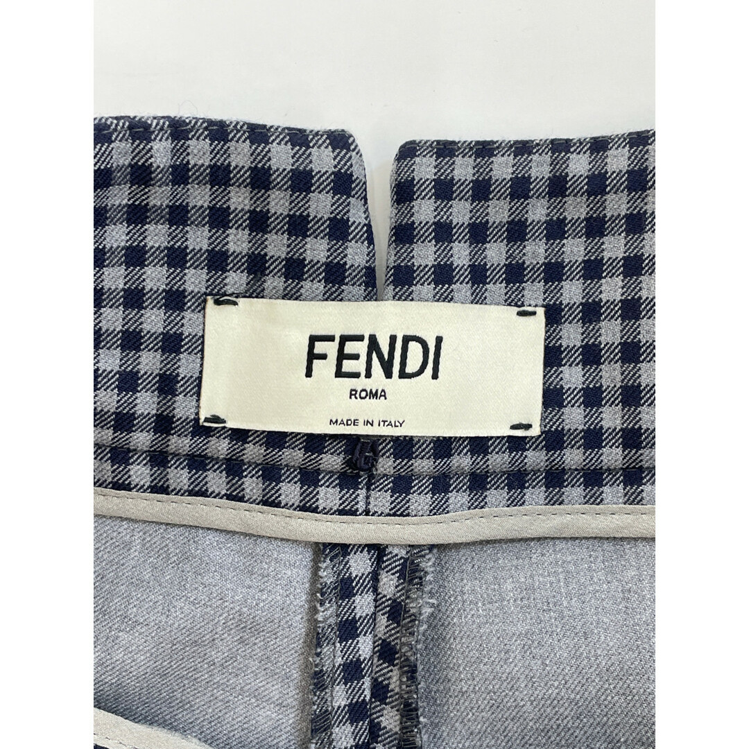 FENDI(フェンディ)のフェンディ ブラック×グレー 12CPF-20-552 チェック パンツ 40 レディースのパンツ(その他)の商品写真