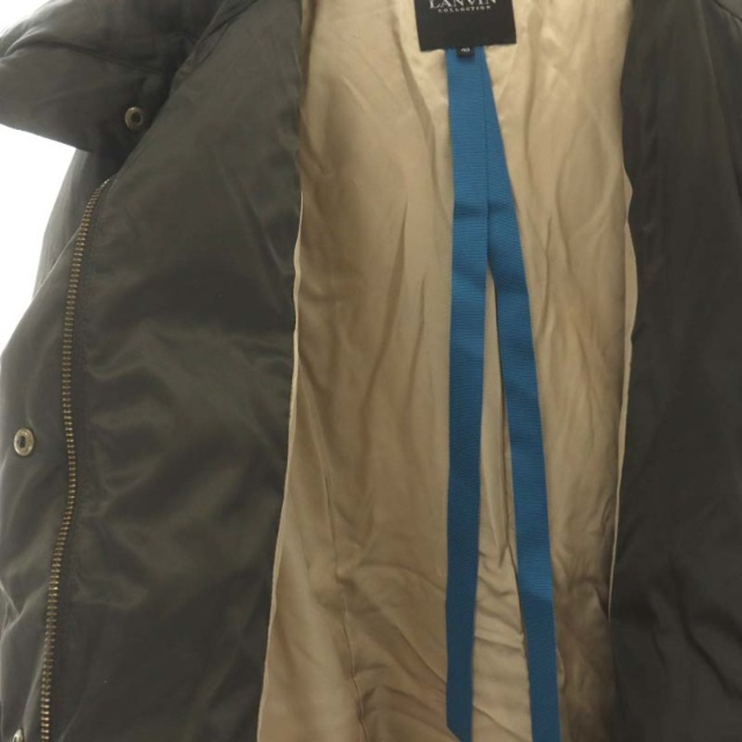 LANVIN(ランバン)のランバン ダウンコート ロング丈 Aライン リボン 40 M カーキ レディースのジャケット/アウター(ダウンコート)の商品写真