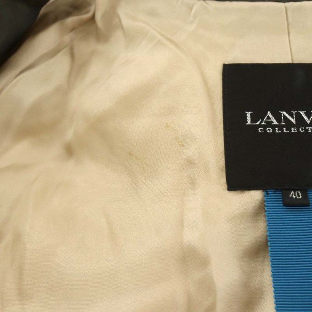 LANVIN(ランバン)のランバン ダウンコート ロング丈 Aライン リボン 40 M カーキ レディースのジャケット/アウター(ダウンコート)の商品写真