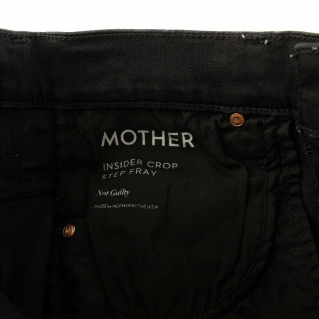 mother(マザー)のマザー インサイダークロップステップフレイ デニムパンツ ジーンズ 27 S 黒 レディースのパンツ(デニム/ジーンズ)の商品写真