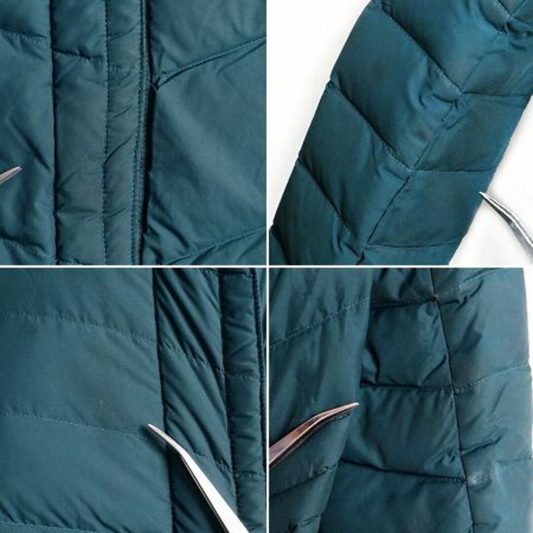 patagonia(パタゴニア)の13年製 ガールズ S 130cm 程 パタゴニア フルジップ ダウン コート キッズ 8 古着 PATAGONIA アウトドア フード パーカー ジャケット 濃緑  キッズ/ベビー/マタニティのキッズ服女の子用(90cm~)(コート)の商品写真