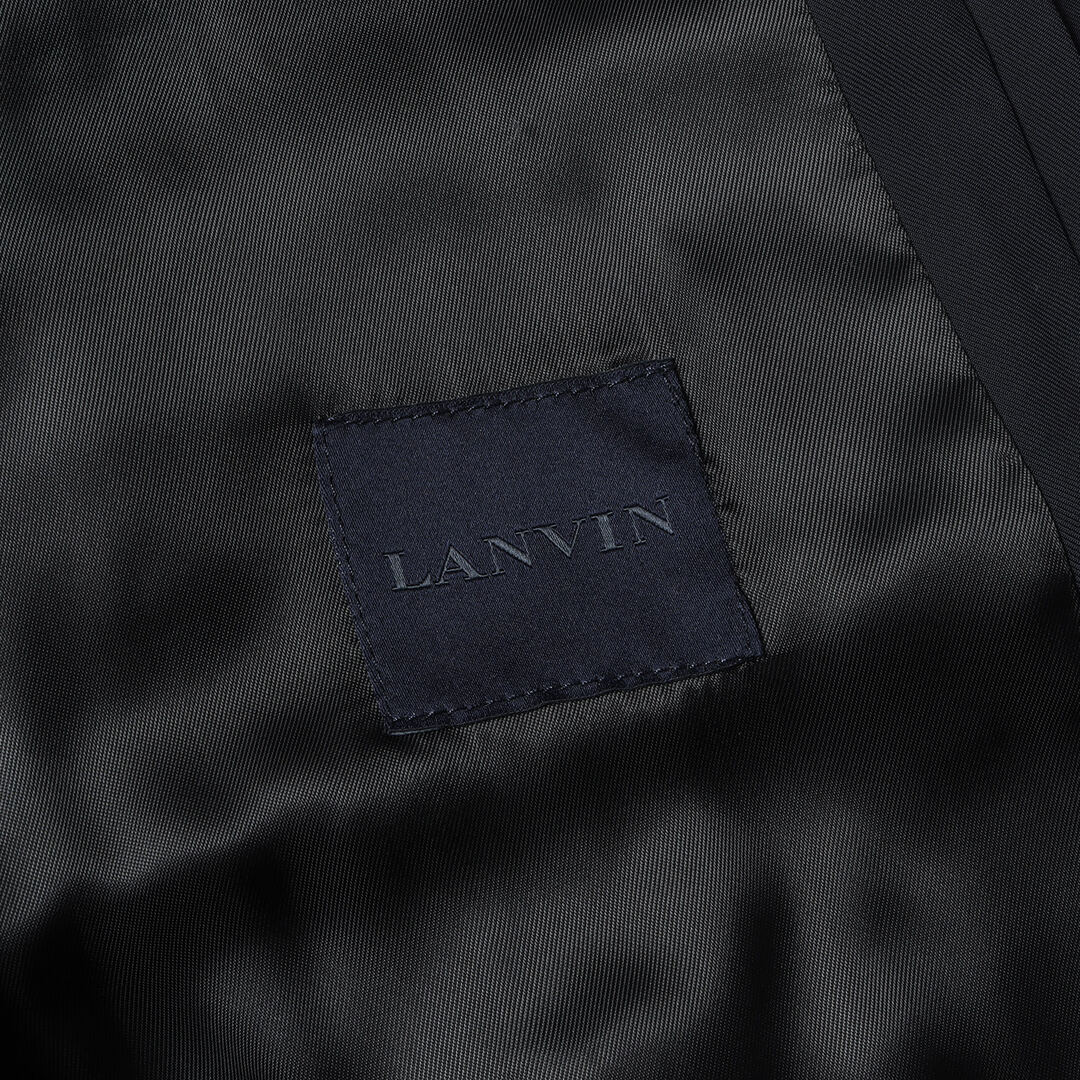 LANVIN(ランバン)のLANVIN ランバン ジャケット サイズ:44 ストレッチ レーヨン ジップ ブルゾン RMOU0016P15 L00500P15/1610 ブラック ネイビー 黒紺 アウター コート【メンズ】【中古】 メンズのジャケット/アウター(ブルゾン)の商品写真