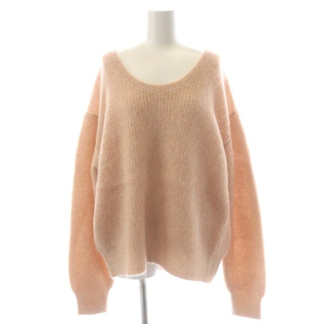 ロワン loin. mohair knit モヘヤニット セーター F ピンク60cmゆき丈