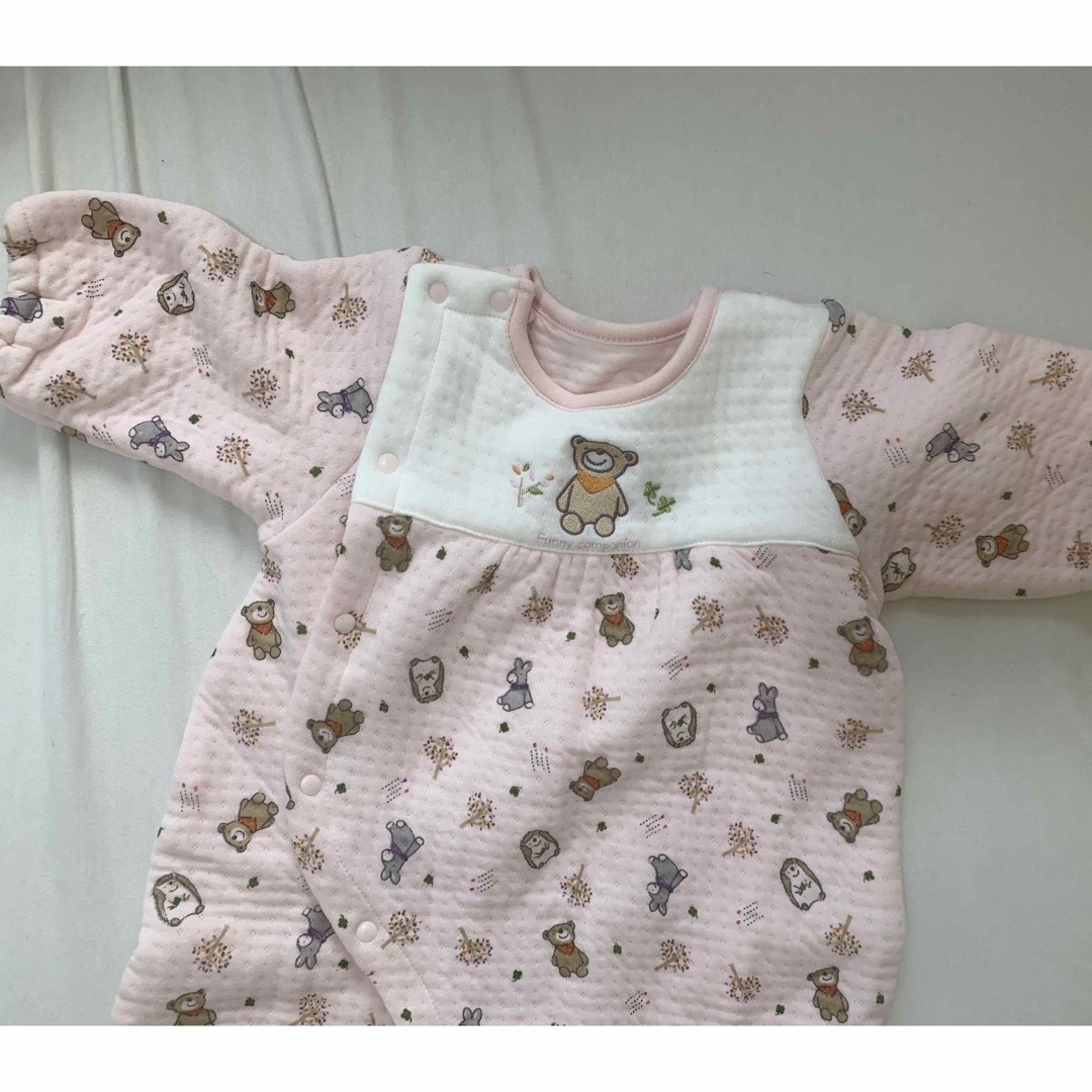 キルト素材　ロンパース キッズ/ベビー/マタニティのベビー服(~85cm)(ロンパース)の商品写真